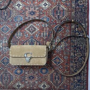 100% Suede Coach Studio 20 Bag with Rivets